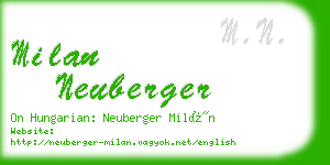milan neuberger business card